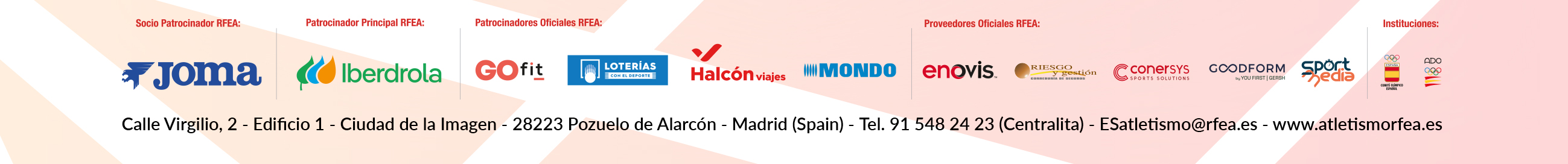 Sponsors de la Federación de Atletismo Española